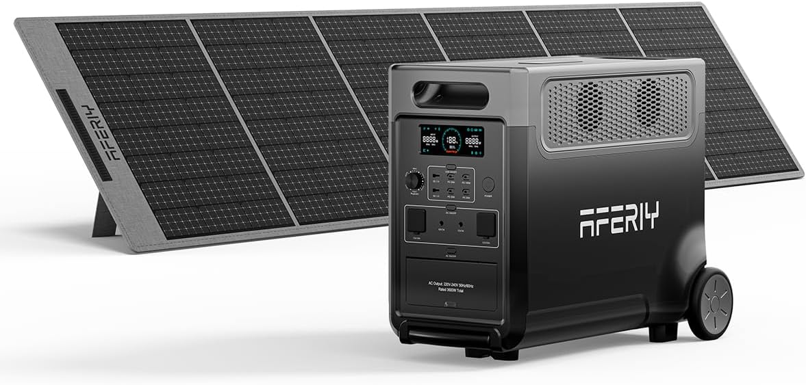 AFERIY Portable Power Station 3600W with 400W Portable Solar Panel