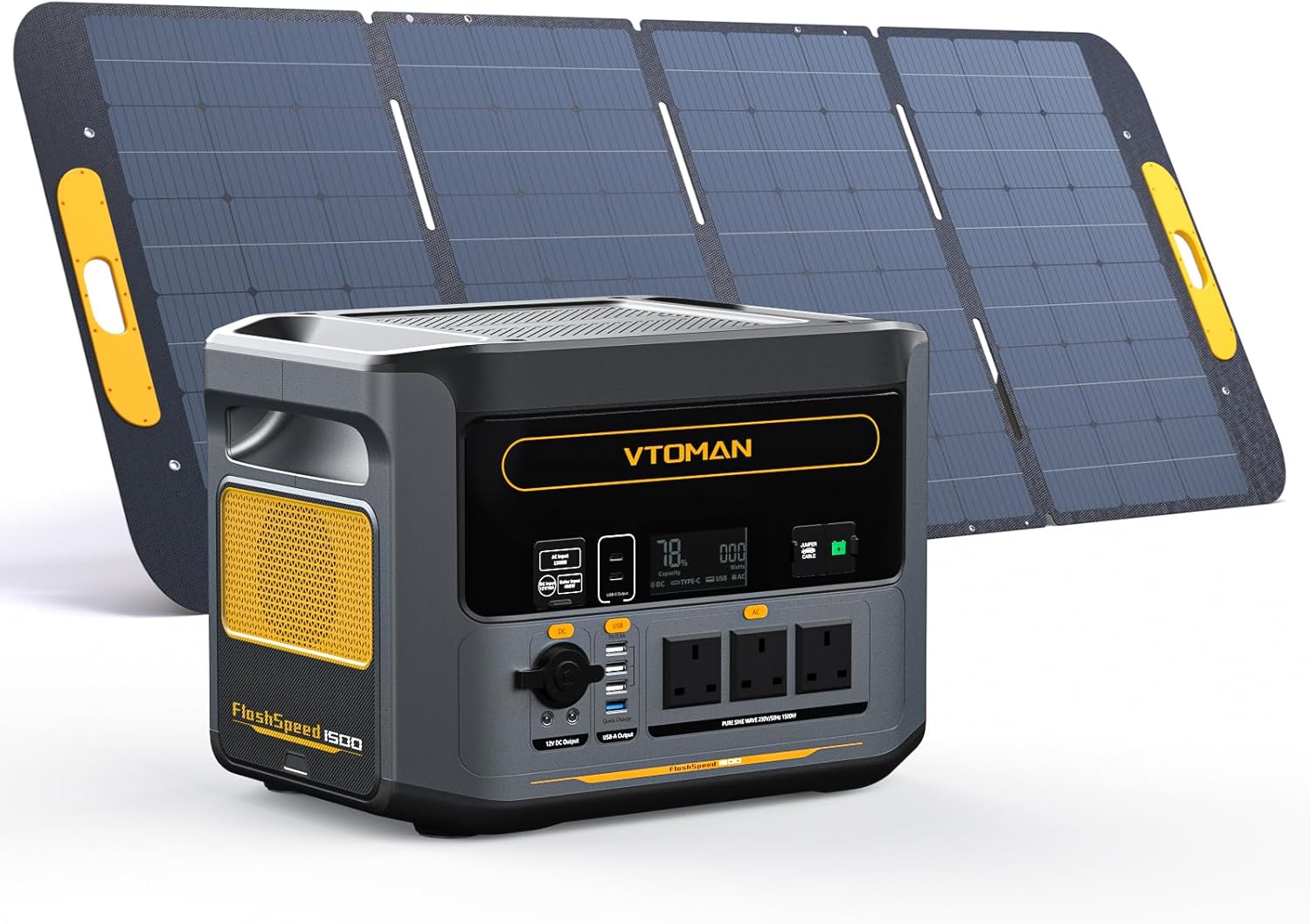 VTOMAN FlashSpeed 1500 Power Station with 1400W Solar Panel