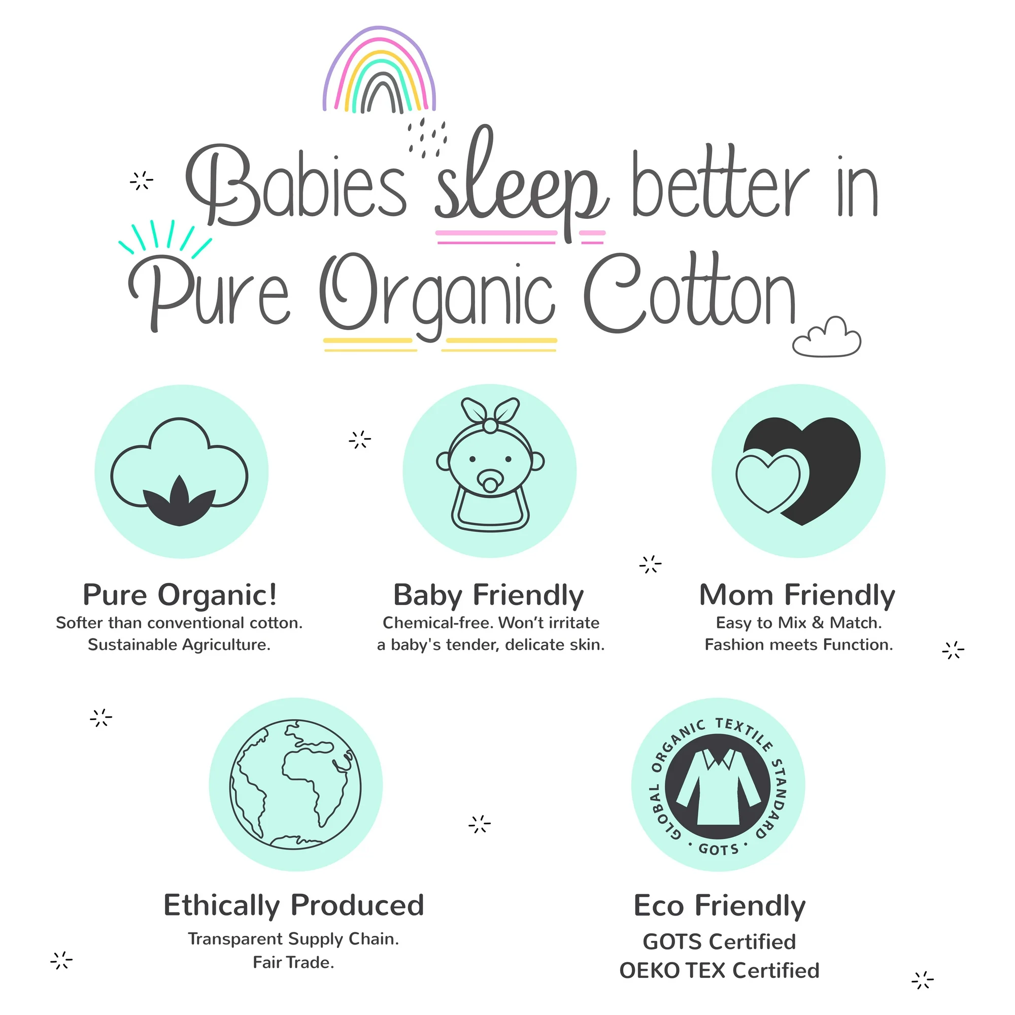 Organic cotton crib sheets for babies