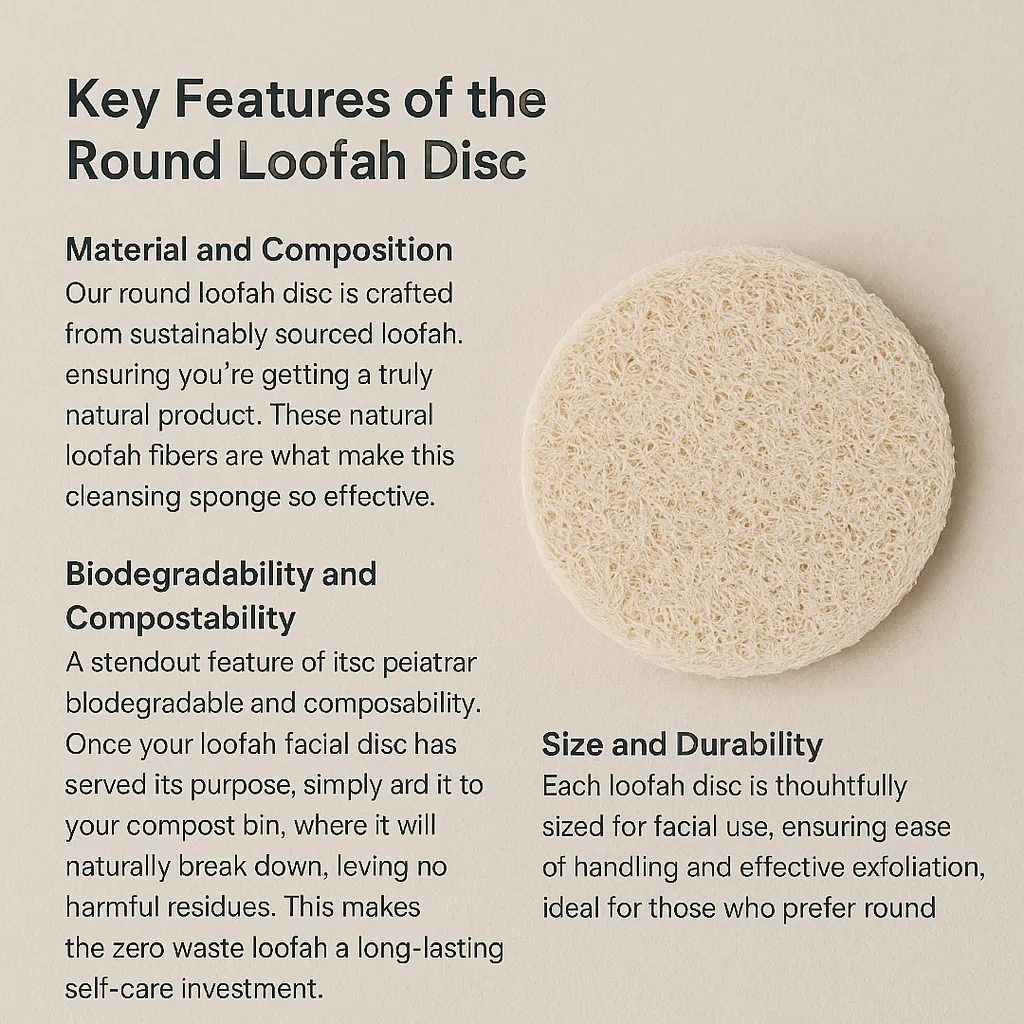 Benefits of Using a Natural Facial Exfoliato Key Features of the Round Loofah Disc